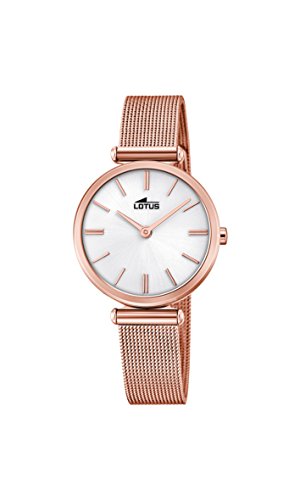 Lotus Watches Damen Datum klassisch Quarz Uhr mit Edelstahl Armband 18540/1