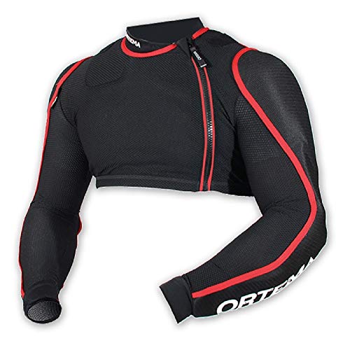 ORTHO-MAX Combi - Protektorenjacke (Gr.L) in der kurzen Version - Protektoren CE zertifiziert - kombinierbar mit Rücken- oder Brustschutz - optimal für Motocross/Enduro/MTB/Freizeit.