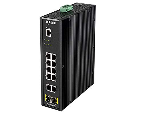 D-Link DIS-200G-12S Netzwerk-Switch Managed L2 Gigabit Ethernet (10/100/1000) Schwarz - Netzwerk-Switches (Managed, L2, Gigabit Ethernet (10/100/1000), Vollduplex, Rack-Einbau, Wandmontage)