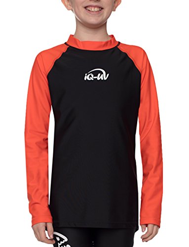 iQ-Company Kinder UV Kleidung 300 Langarm-Shirt, Mehrfarbig (Siren-Black), Gr. 116/122