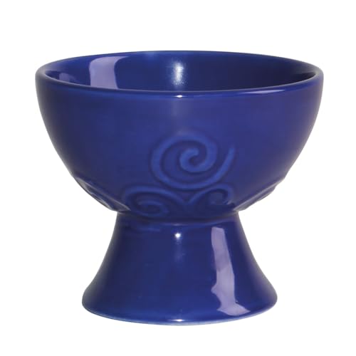 Räucherkelch Helena blau, Räuchergefäß aus Keramik, Räucherschale, H: 9 cm, Ø 12,5 cm