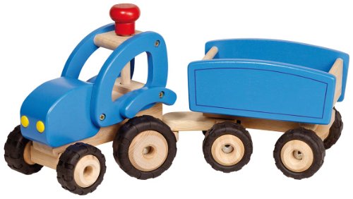 Goki 55925 - Traktor mit Anhänger, blau