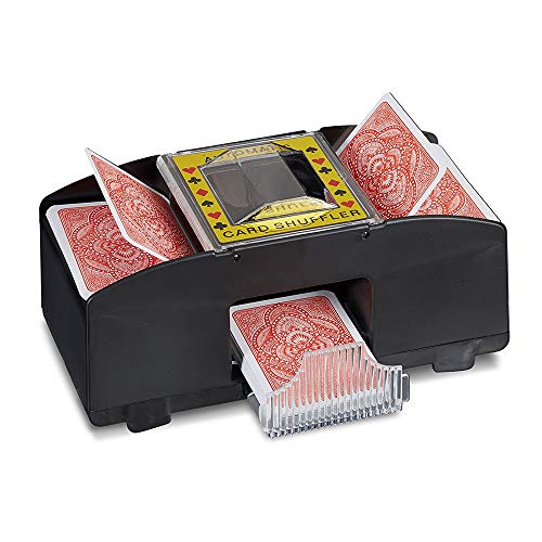 Monsterzeug Kartenmischmaschine elektrisch, Spielkarten Mischmaschine für 2 Decks, elektrischer Kartenmischer Kartenspiele, automatisches Kartenmischgerät für Diverse Karten