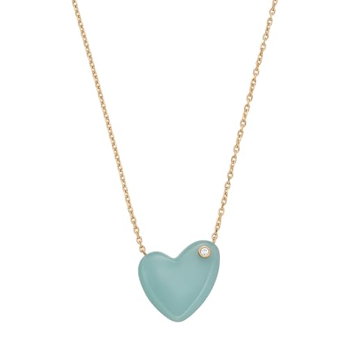 SKAGEN Damenkette Sofie Sea Glass Anhänger Heart mintgrün, SKJ1801710