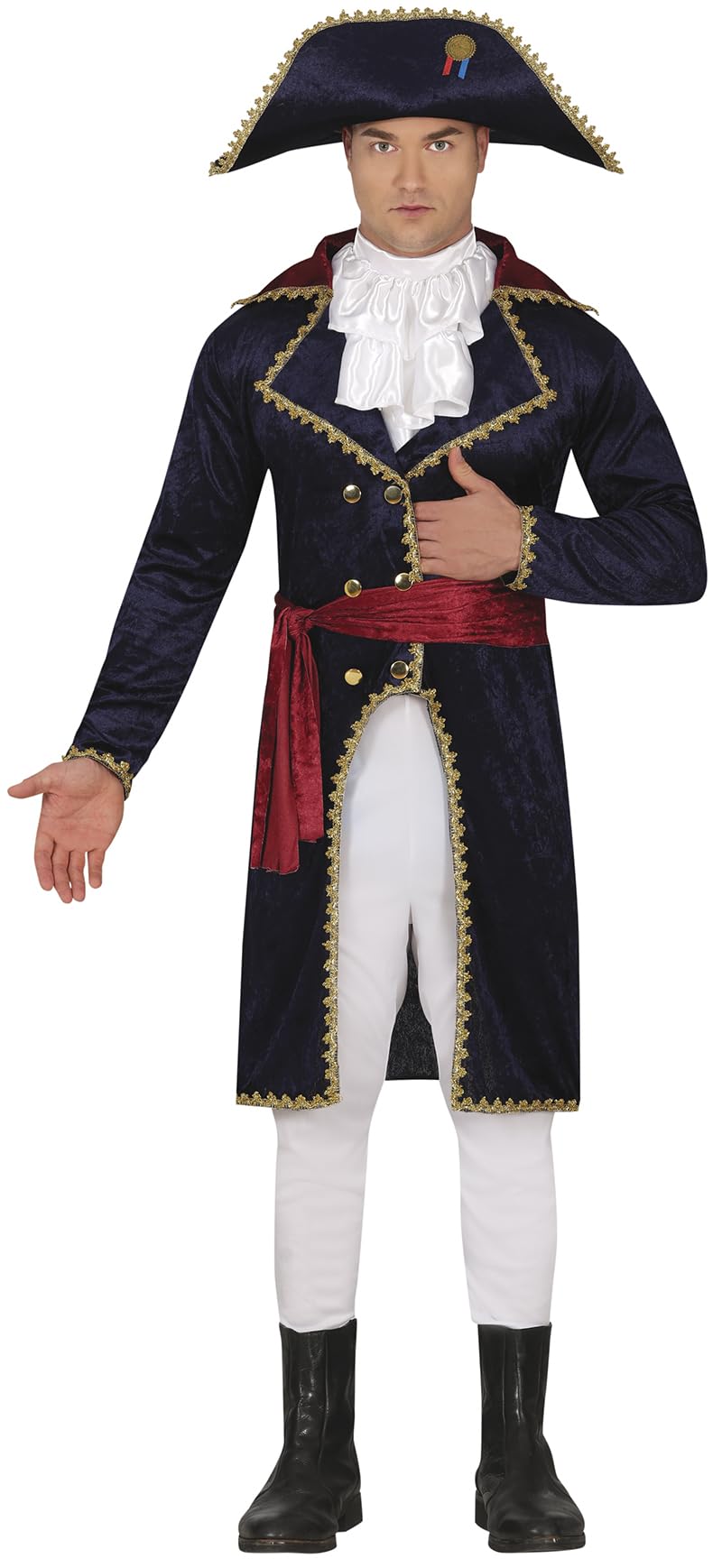 Fiestas GUiRCA Napoleon Herren Kostüm Karneval Fasching – Komplettes Französischer Kaiser Outfit inkl. Hut – Historisches Herren Kostüm Karneval Fasching Größe M 48-50