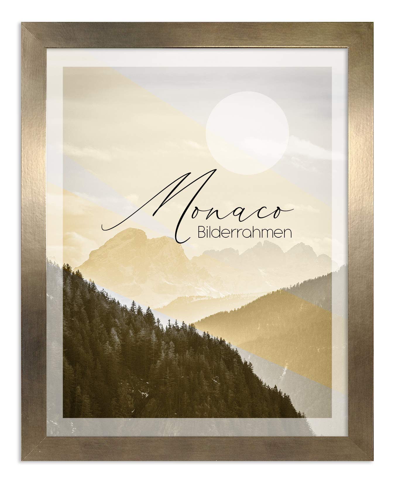 BIRAPA Fotorahmen Monaco 50x60cm Bilderrahmen Metall - Optik Bronze Rahmen Posterrahmen