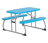 LIFETIME Campingtisch & Picknicktisch für Kinder | 83x90x53 cm Blau | Kunststoff Tisch inklusive Bank für den Outdoorbereich