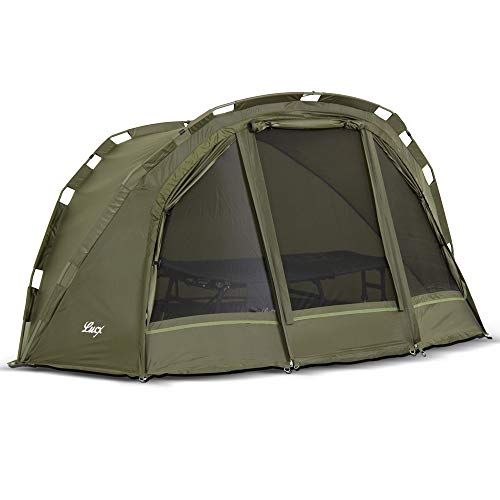 Lucx® Puma Angelzelt / 1 Man Bivvy / 1 Mann Karpfenzelt/Carp Dome/Fishing Tent/Zelt/Wassersäule 10.000 mm, Campingzelt