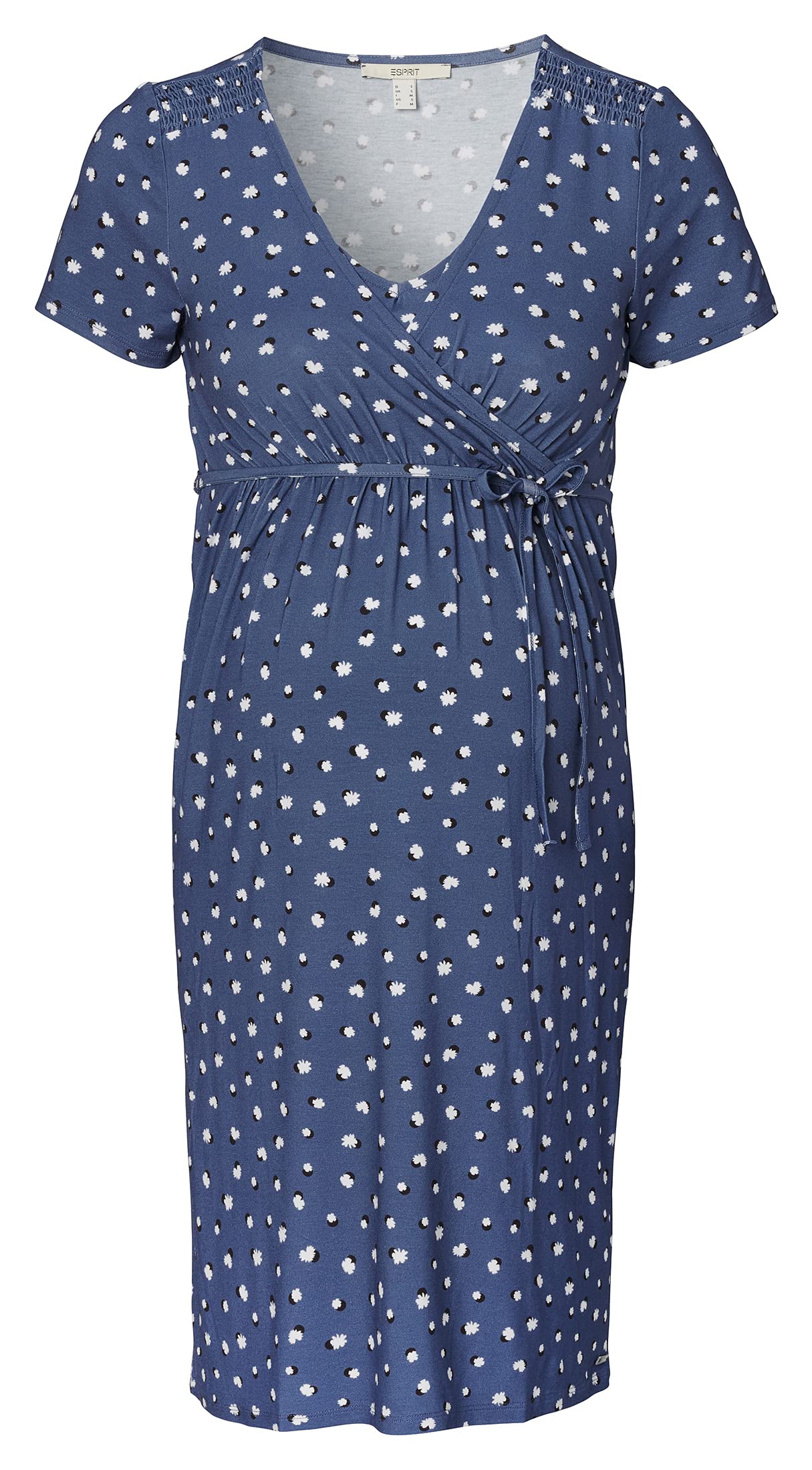 ESPRIT Maternity Damen Jurk met korte mouwen, all-over print Kleid, Smoke Blue - 404, 38 EU