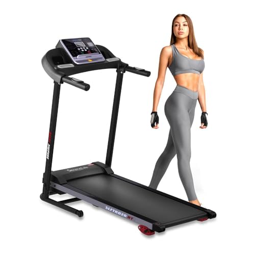 Folding Treadmill Exercise Running Machine - Electric Motorized Running Exercise Equipment w/ 12 Pre-Set Program, Manual Incline, Bluetooth Music/App Support - Home Gym/Office