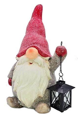Wichtelstube-Kollektion XXL Wichtel Figuren Weihnachten 41cm mit Laterne Weihnachtsdeko aussen