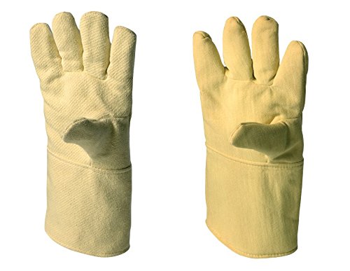 neoLab 8-4008 5-Finger-Hitzeschutzhandschuhe, Aramid, bis 350 Grad C, 36 cm lang, Paar