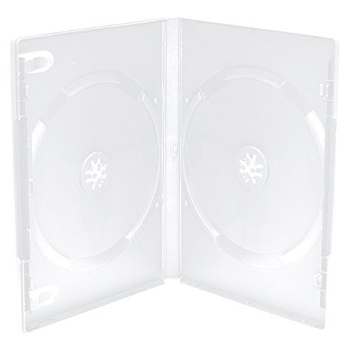 DVD-Leerhülle für 2 Discs, 14mm, maschinenfähig, matt/transparent