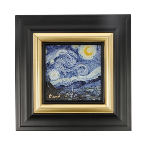 Wandbild Sternennacht Vincent van Gogh 18,5 x 18,5 cm - Artis Orbis