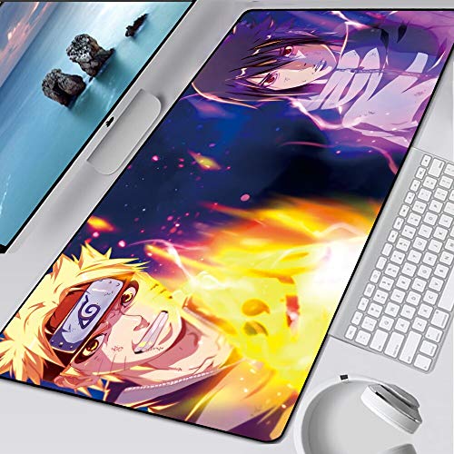 BILIVAN Mousepad mit Naruto-Motiv, 900 x 400 mm, für Laptop / Computer / Anime, Gummi, für PC / Gaming-Tastatur / Schreibtisch (13)