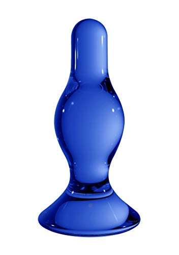 Shots - Chrystalino Classy Borosilikatglas Analplug, blau, 8.5 cm