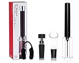 Iadong Wine Opener Set, Easy Open Fast Air Pressure Wine Cork Remover Wine Accessory Tool Handheld Bottle Corkscrew with Wine Pourer, Foil Cutter and Vacuum Stopper