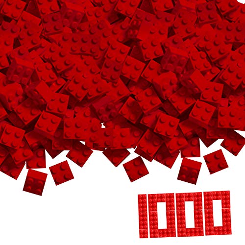 Simba 104114117 - Blox 1000 4er Steine, Spiel, rot
