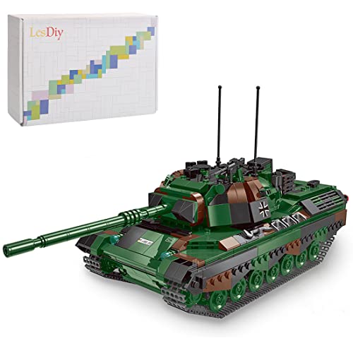 GOUX Militär Panzer Modell, Panzer Bausteine Modell Army Panzer Spielzeug, 1145 Klemmbausteine Panzer Bausatz Konstruktionsspielzeug für Kinder und Erwachsene