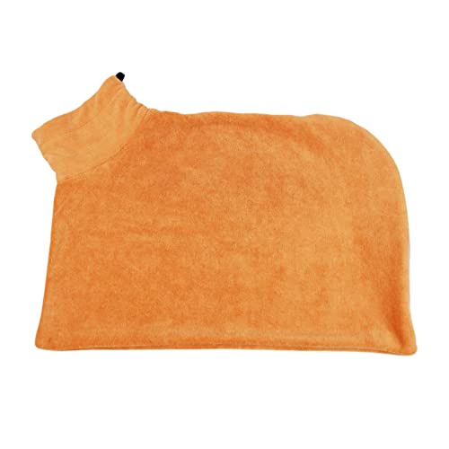 wirlsweal Haustier-Bademantel, kein Pilling, wasserabsorbierend, verstellbar, schnell trocknend, Handtuch für den Heimgebrauch, Orange L