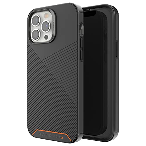 Gear4 Denali Snap Case – MagSafe kompatible Hülle mit D3O verstärkter Rückenplatte – für iPhone 6.7 – Schwarz