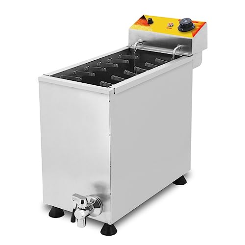Cheese Hot Dog Sticks Frying Machine - 3000W Commercial Electric Deep Fryer (25L/6.6GAL) For Restaurant, Store, Home