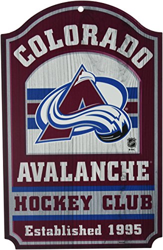 Wincraft NHL Colorado Avalanche 20256014 Holz Schild, 27,9 x 43,2 cm schwarz