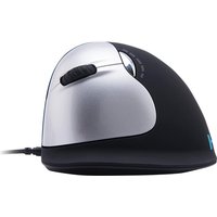 R-Go HE Mouse Ergonomic Mouse Large Left - Maus - ergonomisch - Für Linkshänder - 5 Tasten - kabelgebunden - USB - Schwarz