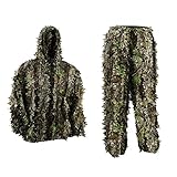 Kinder Tarnanzug, Jungle Regenponcho Ghillie Suit Camouflagemit Tarnkleidung Geeignet zum Verstecken von Spielen, Outdoor, Jagen