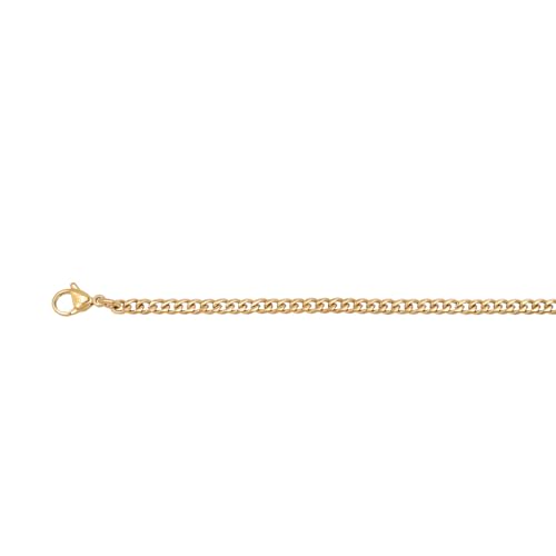 iXXXi Men Halskette Flache Kette Gold | 50cm, 50cm, Edelstahl, Kein Edelstein
