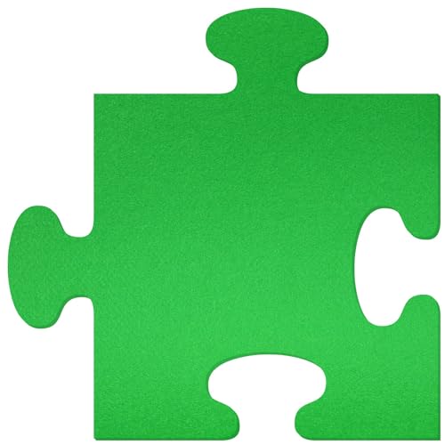 Hellgrünes Filz Puzzleteil - Deko Basteln 3-60 cm, Pack mit:50 Stück, Höhe x Breite:11x11cm