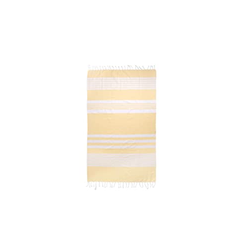 Sagaform Ella Hamam Handtuch aus Bio-Baumwolle in der Farbe Gelb, Maße: 90cm x 170cm, 5018383