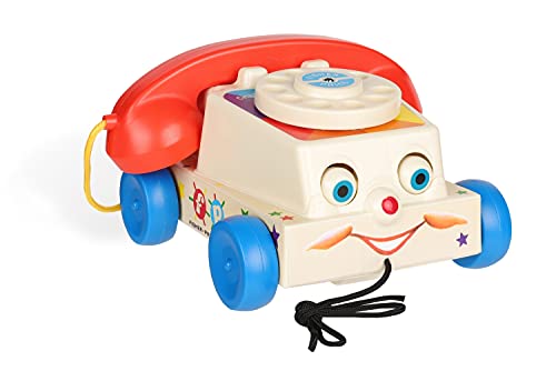 Fisher Price Classics 1694 Chatter-Spielzeugtelefon, Retro-Nachziehspielzeug für Babys, Kleinkind-Telefon, Rollenspiel für Kinder, Baby-Telefon, Retro-Spielzeug Geschenk ab 1 Jahr