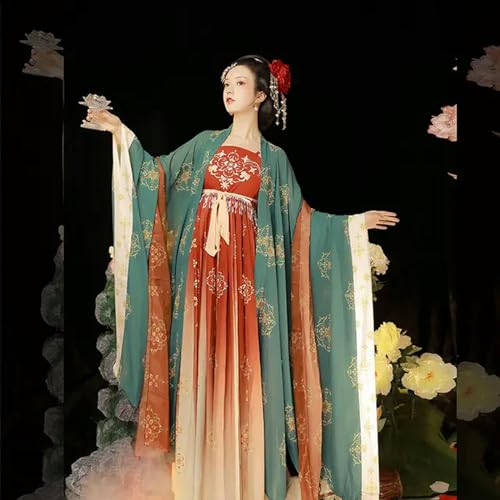 AJOHBM Kleid Cosplay Chinesisches Hanfu Feenkleid Chinesischer Rock Altes chinesisches Kostüm Hanfu