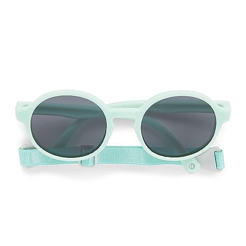 Original Dooky Fiji runde Sonnenbrille für Mädchen und Jungen, geeignet für Kleinkinder und Babys, UV-A & UV-B Schutz, bruchsicheres Glas mit einstellbarem & abnehmbarem Band), Mint