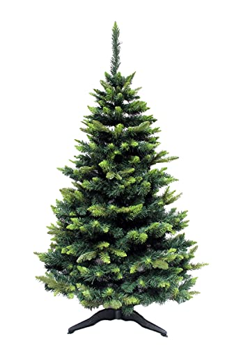 Künstlicher Weihnachtsbaum 180 cm Fichte Kristall Spritzguss PVC Mix Tannenbaum sehr realistisch mit Ständer künstliche Tanne