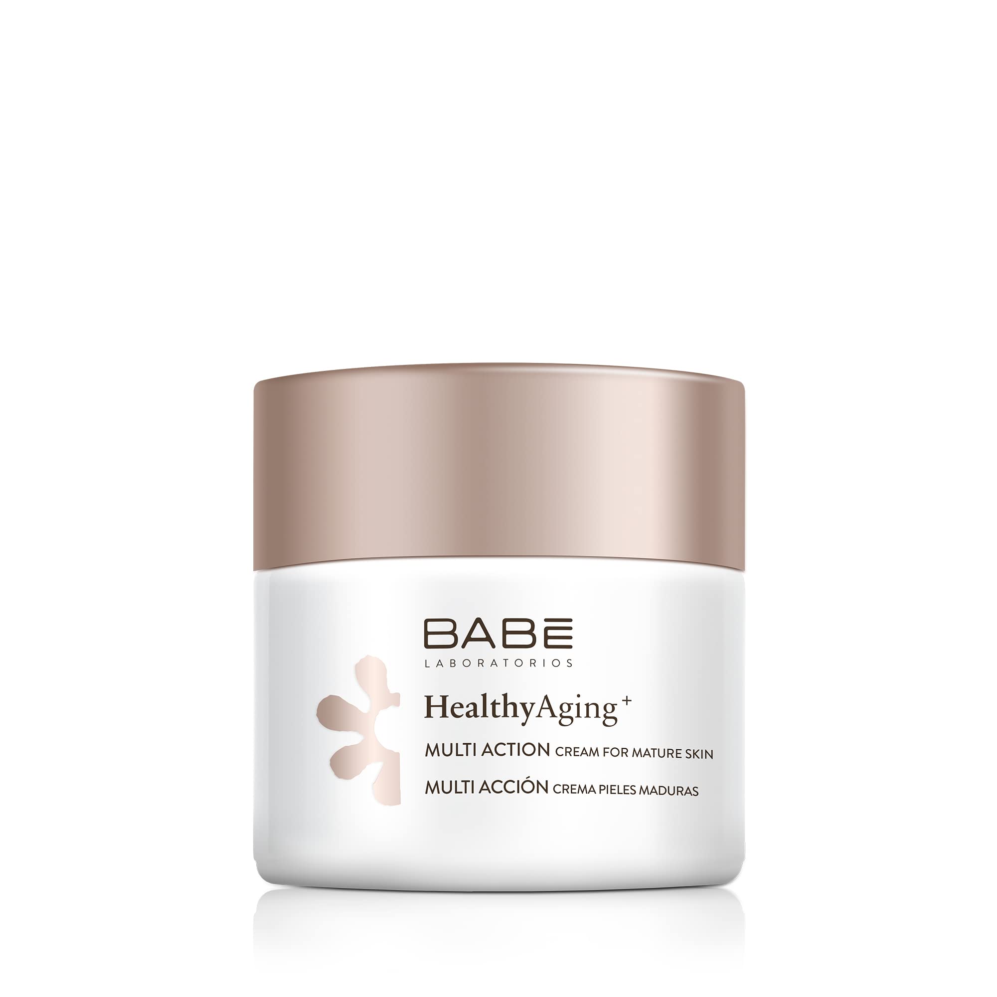 Laboratorios Babé - Multi Acción Crema para piel madura | HealthyAging+ | Facial Hidratante 50 ml | Antiarrugas | Nutritiva | Hidratación Profunda | Aspecto Luminoso | Antioxidante
