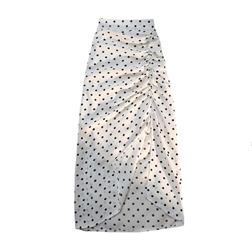GerRit Rock Frauen Röcke Damen Sommer Kleidung Elegante Split Mode Chic A-Linie Lange Rock-weiß-XL