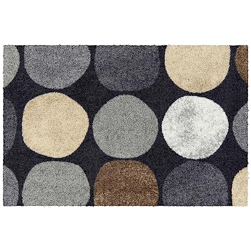 Salonloewe Fußmatte waschbar Dots Pattern City chic 75x120 cm Läufer Schmutzfang-Teppich Wohn-Teppich Eingangs-Matte wohnlich