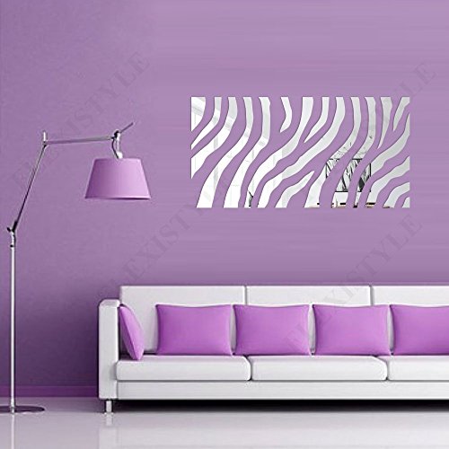 FLEXISTYLE Großer Wandspiegel Acryl Dekoration Zebra 140 x 70 cm