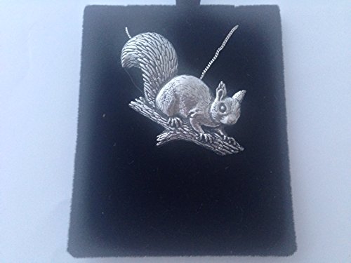 A7 Eichhörnchen Anhänger echt 925 Sterling Silber Halskette Handarbeit 40,6 cm Kette mit prideindetails Geschenk-Box