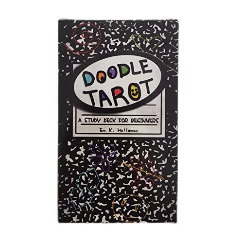 Doodle Tarotkarten Brettspiele Papiermanuelle Kartenspiele Spiele Spielkarten für Partyspiele Doodle Tarot