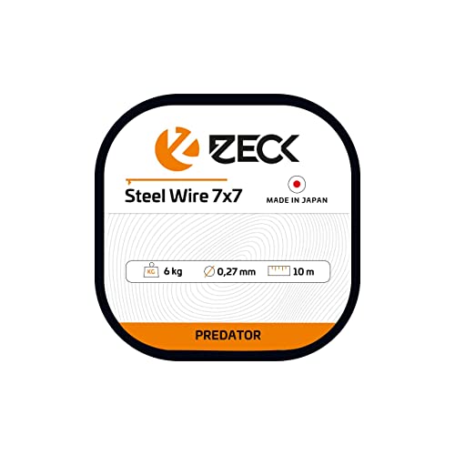 Zeck Angeln Raubfischvorfach Stahlvorfach Meterware - 7x7 Steel Wire 6kg 10m