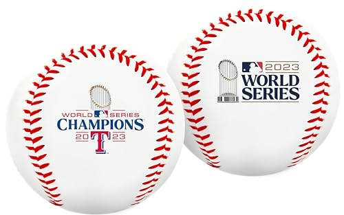 Rawlings | Offizielle Weltmeister der Weltserie 2023 | Texas Rangers | Gedenk-Baseball | weißes Vinyl