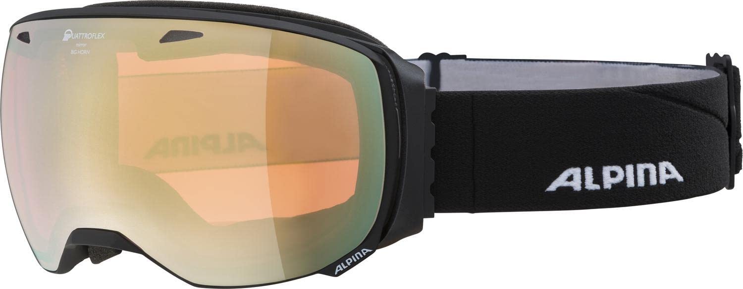 ALPINA BIG HORN Q-LITE - Verspiegelte, Kontrastverstärkende Skibrille Mit 100% UV-Schutz Für Erwachsene