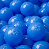 KiddyMoon 1200 ∅ 6Cm Kinder Bälle Für Bällebad Spielbälle Baby Plastikbälle Made In EU, Blau