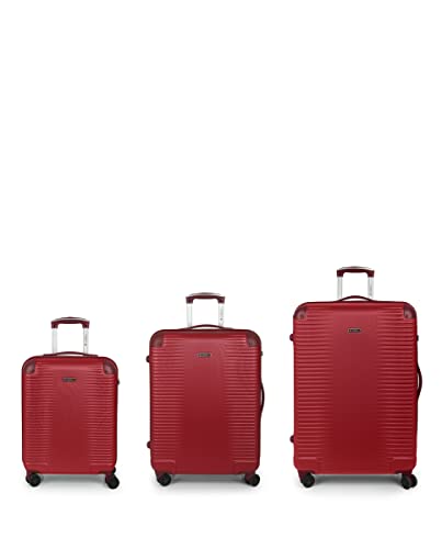 Koffer-Set (Kabine, mittel und groß), erweiterbar, Balance XP mit Fassungsvermögen bis zu 220 l, rot, Koffer und Trolleys
