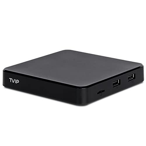 TVIP S-Box v.605 IPTV 4K HEVC HD Android 6.0 Linux Multimedia Stalker IP TV Streamer 1GB RAM + 8GB eMMC, MicroSD Card, ext.IR inkl. 5GHz Wlan