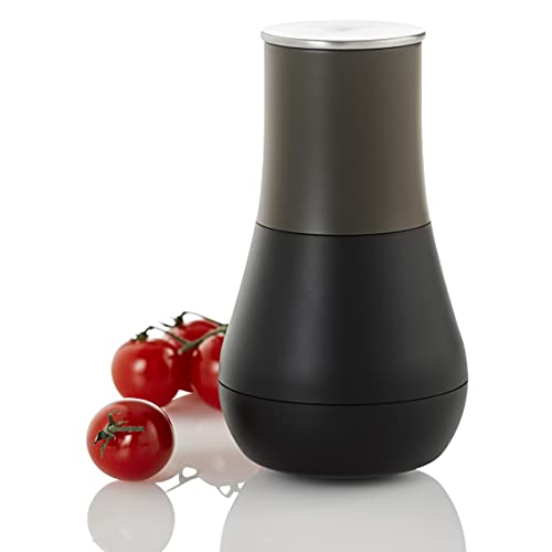 AdHoc MP301 Pfeffer- oder Salz-Wippmühle PEPUP, mokka/schwarz, Keramik Mahlwerk, Kunststoff/Edelstahl