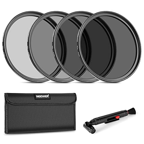 Neewer 67 mm Neutraldichtefilter ND2 ND4 ND8 ND16 und Zubehör-Set für Canon Rebel T5i T4i T3i T2i, EOS 700D 650D 600D 550D 70D 60D 7D DSLR, Linsenstift, Filterbeutel